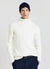 Rollkragenpullover mit Zopfmuster