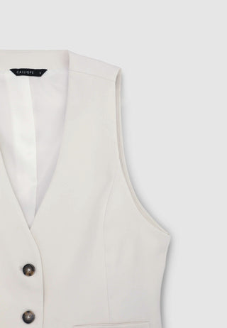 Solid colour crop waistcoat