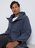 Parka imbottito con cappuccio e zip nascosta