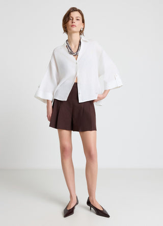 Chemise manches 3/4 en lin