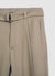 Linen-blend trousers with belt
