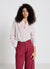 Camicia a righe con collo coreano