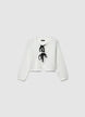 Cropped knitted cardigan with bows - XL