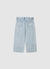 Wide leg cropped jeans with patch