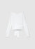 Fitted top with sash belt