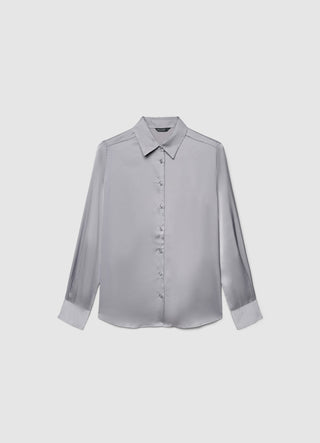 Camicia classica tinta unita similsatin
