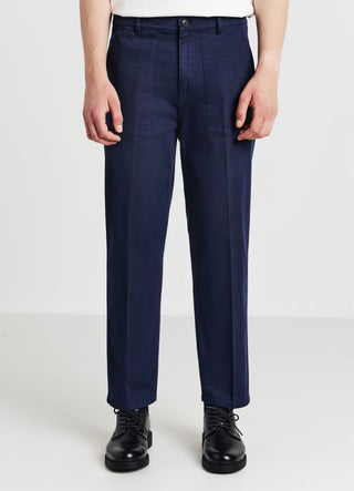 Trousers with patch pockets