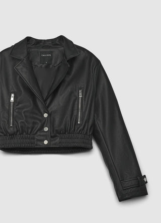 Crop-Jacke in Satinoptik