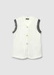Maglia smanicata con passamaneria - XS