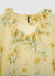 Blusa con volant e laccetti a stampa floreale
