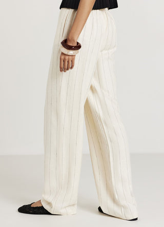 Straight pinstripe trousers