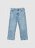 Jeans straight con strappi