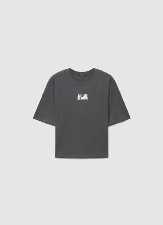 T-shirt with printed lettering