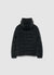 Short fitted padded jacket with hood