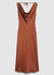 Abito lungo sciallato in similsatin