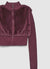 Maglia crop finto pelo