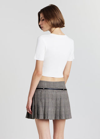 Skort a pieghe fantasia Principe di Galles
