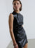 Abito minidress senza maniche con zip sul retro