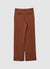 Pantaloni palazzo similsatin con piega asimmetrica