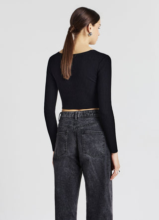Gekreuzter Strickpullover