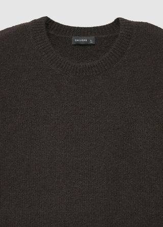 Rundhalspullover mit Mohair-Effekt