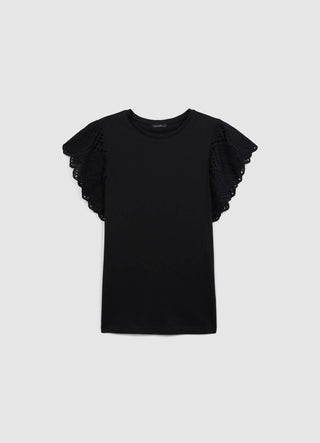 Sangallo ruffle T-shirt