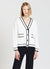 Cardigan con profili a contrasto