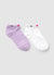 Pack mit 2 kurzen Socken mit Herz-Applikationen