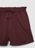 Leinenmisch-Shorts mit Fransen am Saum