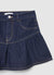 Denim skort with ruffle