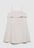 Flared mini dress in linen blend