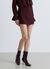 Gonna-pantalone gessati con spacco