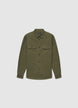 Camicia worker a tinta unita con tasche - S