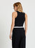 Solid colour ribbed tank top
