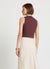 Short vest with buttons