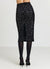 Midi skirt in velvet with sequins