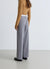 Pantaloni palazzo gessati e vita boxer