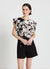 Bluse mit Blumenmuster und Rüschenärmeln