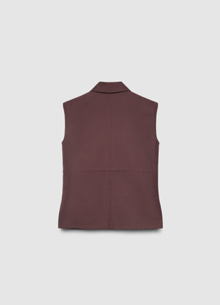 Gilet con tasche a patta e bottoni