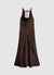 Vestito lungo con scollo sciallato e fibbia fiore