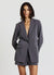 Single-breasted jacket with rhinestones