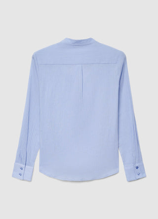 Camicia con collo alla coreana e bottoni