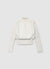 Sweater with plush-effect insert and zip