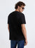 Textured solid colour crew neck T-shirt