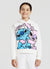 Stitch print hooded sweatshirt