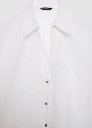 Chemise manches 3/4 en lin