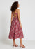 Midi dress with straps and cut-out