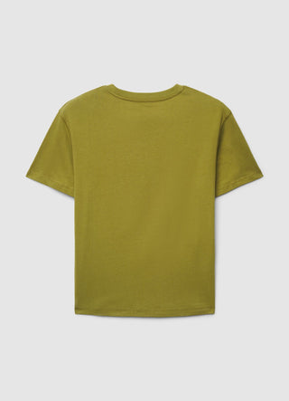 Einfarbiges T-Shirt mit Rundhalsausschnitt