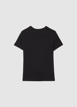 T-shirt con cuore di strass