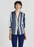Camicia simil satin a righe